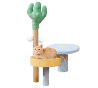 Cat Climbing Tree, Cactus Cat Activity Center, Interactive Cat Tree Playhouse, Removable Cat Climber Stand with Space, Scratching Posts, Balls for Small and Large Cats, Durable Play and Rest Solution