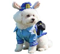 Cat Clothes - Disfraz de cachorro de poliéster, transpirable, disfraz | Plush Pet Outfit With Hat For Photography, Halloween, Costume Parties, Travel, Camping, Picnics