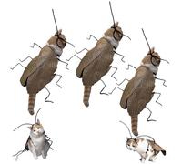Cat Cockroach Clothing DIY Kit, Funny Cat Costume with Roach Wings and Antenna, Cockroach Kitten Pet Cape Craft Set, for Cats Cosplay Halloween Party Decoration (3Set)