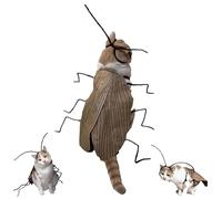 Cat Cockroach Clothing DIY Kit, Funny Cat Costume with Roach Wings and Antenna, Cockroach Kitten Pet Cape Craft Set, for Cats Cosplay Halloween Party Decoration (1Set)