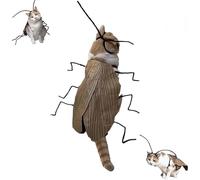Cat Cockroach Clothing DIY Kit, Funny Cockroach Kitten Pet Cape Craft Set, Kitten Costume Accessories with Wings and Antenna for Cats and Small Dog(1 Set)