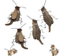 Cat Cockroach Clothing DIY Kit, Funny Kitten Cape Craft Set, Roach Wings and Antenna, Cosplay Halloween Party Decoration for Cats and Small Dog (4 Pcs)