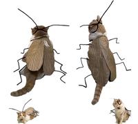 Cat Cockroach Clothing DIY Kit, Funny Kitten Cape Craft Set, Roach Wings and Antenna, Cosplay Halloween Party Decoration for Cats and Small Dog (2 Pcs)