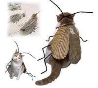 Cat Cockroach Clothing DIY Kit,Kitten Costume Accessories with Roach Wings and Antenna,Funny Cat Costume Accessories,Cosplay Halloween Party Decoration for Cats and Small Dog