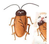 Cat Cockroach Toy - Juguete Realista, Toy de Gato Activo, Fun Accessory | Cucaracha electrónica con Ruido y Hierba de Gato, estimula el Instinto de Caza, un Juego Interactivo Divertido para Cat y C
