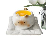 Cat Coffee Cup - Mug for Coffee | Beverage Holder Keepsake | Cat Shape Ceramic Côffee Cup for Milk Juice Hot Chocolate Home Camping Dorm Family Gathering Apartment Party Pet Lovers