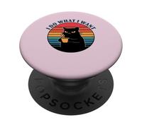 Cat Coffee Moody Kitty Morning Cafe Mom PopSockets PopGrip Adhesivo
