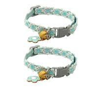 Cat Collar Breakaway, 2X Adjustable Puppy Collar with Buckle Bell, Comfortable Also Safe Pet for Outdoor Walking, Traveling, Training, Made to Last Performance