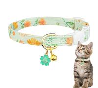 Cat Collar with Bells | Flower Pendant Cat Collar | Breakaway Collar For Cats | Adjustable Cat Collar | Small Cat Collar Adorable Flower Pendant Cotton For Indoor Or Outdoor