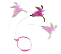 Cat Collarwith Feathers Toy - Interactive Boredom Relief, Adjustable Teasing Wand Collar, Stimulating Play Accessory, Lightweight Cat Collarfor Exercise Training | for Home Park Yard Daily F