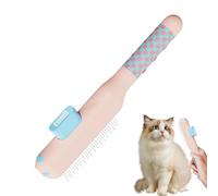 Cat Comb - Brocha de aseo, 1 pieza Feline Implement for Maintenance, Metal Bristle Rake with Non-slip Handle For Shedding Control, Pet Care , Detangling Device for Canines, Pets, Indoors