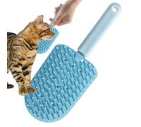 Cat Comb, Gentle Deshedding Animal Hair Comb with Ergonomic Non-Slip Handle, Ice Cream Shape Brush, Yellow/blue, Ideal for Puppies, Homes, Pet Salons and Grooming