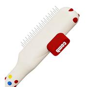 Cat Comb - Self Cleaning Grooming Brush for Shedding Care | Anti Slip Handle with Metal Teeth Pet Grooming Tool for Cats Dogs Puppies Indoor Home Removal