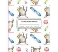Cat Composition Book: Adorable Fitness Cats Notebook with 110 Pages College Ruled Lined White Paper 7.5x9.25 in | Notebook Journal for Teen, Kids, Students and Adults