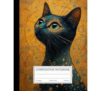 Cat Composition Notebook College Ruled: Mystical Art Design | 7.5x9.25 in | 110 Pages | College Ruled Lines | Journal for School, Office & Creative Writing