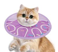 Cat Cone, Foldable Water-Resistant Neck Collar, Polyester + Steel Ring Soft Donut Elizabethan Collar Small Kittens, Comfortable Pet Recovery Cone for Grooming, and Healing
