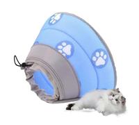 Cat Cone Recovery Collar - Protector de cuello suave ajustable y transpirable, cuello de gato ligero, protección de cuello de gato para evitar lamer, rascar, curar heridas