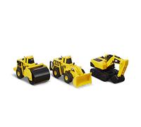 CAT Construction Toys, Die Cast Metal 3 Pack Vehicles - Wheel Loader, Excavator & Steam Roller Toy Set with Moving Parts, Push-Powered, Heavy-Duty Metal, Kids Ages 3 +