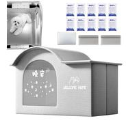 Cat Cooling House, Puppy Kennel Shelter, Foldable Insulated Crate, Portable Pet Cabin, Breathable Resting Space for Dogs Puppy Indoor Travel Comfort Use, 16.54x15.75x12.01 Inches