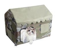 Cat Cooling House, Ventilated Kitten Ice Nest, 18.11 Inches Breathable Air Conditioned Shelter, Portable Summer Bed for Indoor Outdoor Balcony Garage Porch Living Room