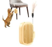Cat Corner Scratcher, Grooming Brush Tool, Wall Mounted Pet Comb, Gentle Massage Bristles, PP Material, Ideal para muebles y uso en interiores, 13 x 10 cm, 5,12 x 3,94 pulgadas, gris y