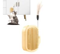 Cat Corner Scratcher, Self Groomer, 5,12 x 3,94 pulgadas Catnip Grooming Massage Comb Brush, Furniture Protector, Multi-Pet Use for gatos, Rabbits, Dogs, Interior Couch and Table Guard