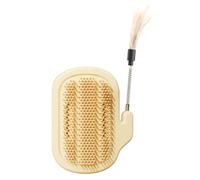 Cat Corner Scratcher with Catnip, Self Groomer Massage Comb Brush, Furniture Protector Cats, Rabbits, Dogs, Indoor Use for Couch, Home, Table, Pet Grooming and Play Accessories