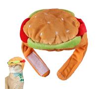 Cat Costume Hat, Hamburger Pet Accessory, Halloween GNOME Hat, Funny Animal Headwear, Plush Costume Accessory, Pet Cosplay Hat, Cute Puppy Headgear, Kitten Costume Accessory, Holiday Pet Outfit