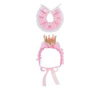 Cat Costume Set 30cm Lace Bandana Hat Cute Party Bib Scarf For Pets