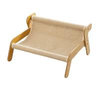Cat Couch Scratcher, Kitten Scratching Couch, Fabric Outer Part, Sturdy Wood Base, Ideal for Indoor Claw Care and Lounge Use, 21.26x17.32x11.02 Inches, Beige Color, 1 Piece