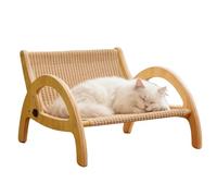 Cat Couch Scratcher - Wooden Frame Adjustable Backrest - Cat Large Scratch Bed,for Pet Grinding Claw Sleeping Indoor Home Door Wall Carpet Rug Protection