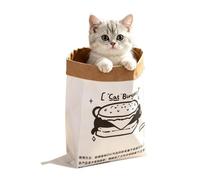 Cat Crinkle Bag - Squeaky Tunnel Bed, Interactive Play Sack, Portable Sleep