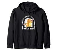 Cat Cuddles Wine Sips Dance Tips Profesor Bailarina Dancing Lady Sudadera con Capucha