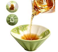 Cat Cup - Taza de té para gatos de cerámica pintada a mano de 3,26 pulgadas | Taza de té Kung Fu floral de 50 ml con gatos Erin | Regalo elegante para los amantes del té, fans de los gatos, tazas