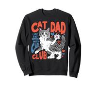 Cat Dad Club Día del Padre Life is Better with Cats Lover Sudadera