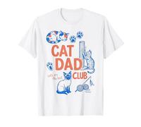 Cat Dad Club Funny Cat Lover Father's Day Camiseta