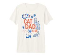 Cat Dad Club Funny Cat Lover Father's Day Camiseta Premium