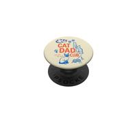 Cat Dad Club Funny Cat Lover Father's Day PopSockets PopGrip Adhesivo