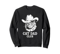 Cat Dad Club Funny Cat Using A Cowboy Hat Cat Lover Sudadera
