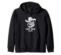 Cat Dad Club Funny Cat Using A Cowboy Hat Cat Lover Sudadera con Capucha