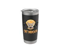 Cat Dad Halloween Costume Cat Dadcula Funny Cats Lovers Vaso térmico de acero inoxidable de doble pared
