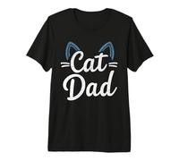 Cat Dad Happy Fathers Day para los Amantes de los Gatos Family Matching Camiseta Premium