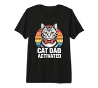 Cat Dad Mode Activated Camiseta Premium