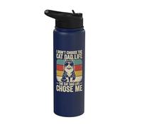 Cat Dad, no elegí la vida de Cat Dad Stainless Steel Insulated Water Bottle