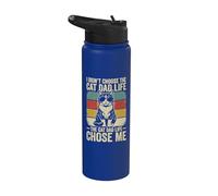 Cat Dad, no elegí la vida de Cat Dad Stainless Steel Insulated Water Bottle