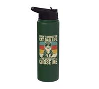 Cat Dad, no elegí la vida de Cat Dad Stainless Steel Insulated Water Bottle