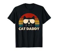 Cat Daddy Retro Shades Cool Pet Padre Kitty Lover Art Look Camiseta