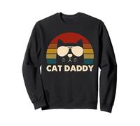 Cat Daddy Retro Shades Cool Pet Padre Kitty Lover Art Look Sudadera