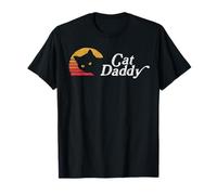 Cat Daddy Vintage Eighties Style Cat Retro Distressed Camiseta