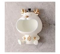 Cat Decoration Statue, Big Mouths Storage Box, Lucky Cat Sculpture Large, Key Bowl Key Storage, Sculpture Decoration for Hallway, Living Room, Wall Hanging,B White